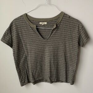 Madewell Green V-Neck Tee